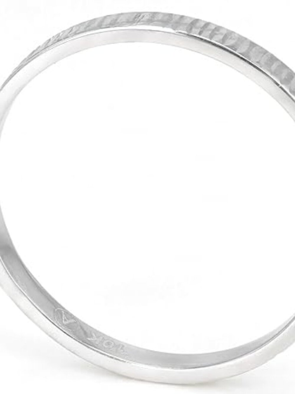 Jtv 2mm 10k solid white gold size 6 ring band eternity ring - Picture 8 of 8